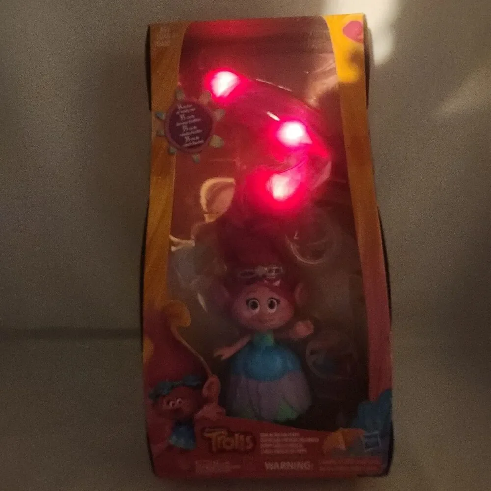 Doll Hair In The Air Poppy Troll Bendable Lights and Sound Hasbro Accessory NEW